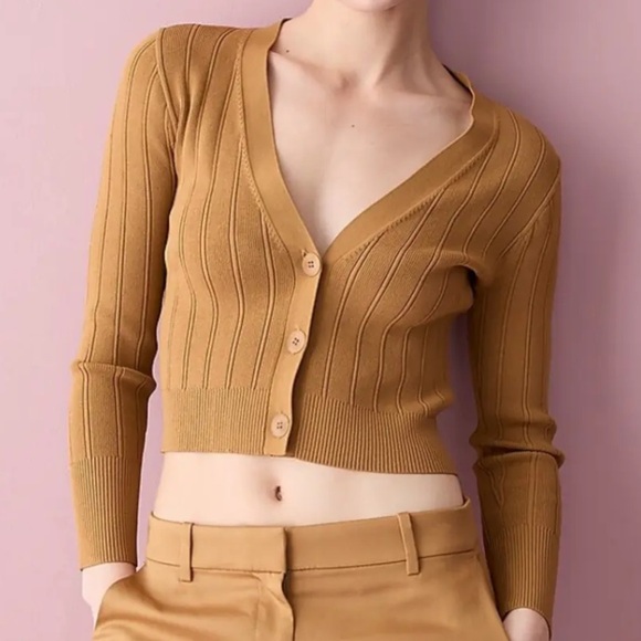 NWT! J. Crew Supersculpt V-neck cardigan sweater & Supersculpt Tank Top Set - Picture 8 of 8